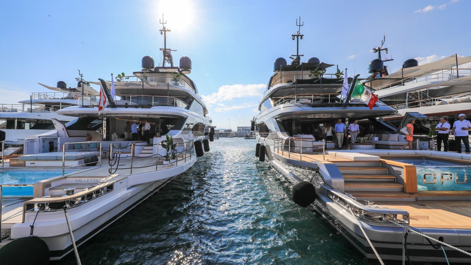 Cannes Yachting Festival yachts on display