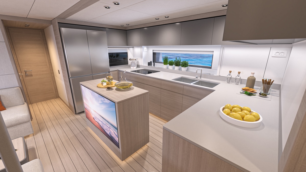 Pardo GT75 galley