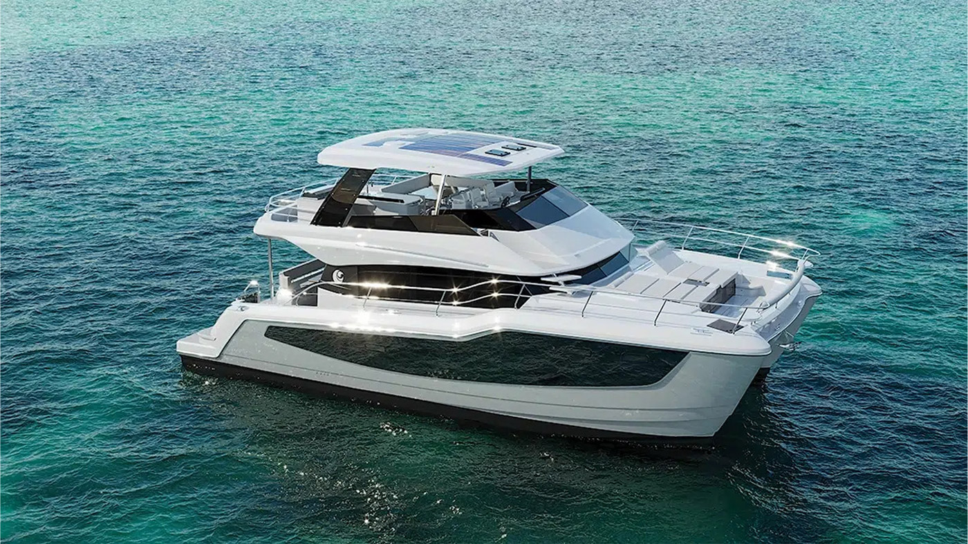 Aquila Power Catamarans at FLIBS with the official debut of the 50 Yacht