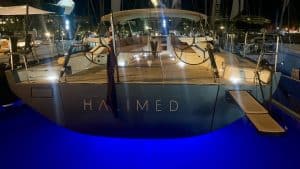 Ampermarine’s miniWUWLED underwater lights installed on a Grand Soleil 65