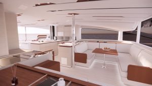 aquila 50 sail salon galley